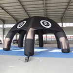 This is a picture of an six leg inflatable tent with removeable walls.