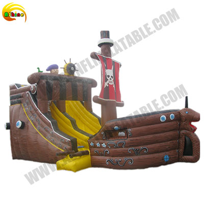 Strong inflatable pirate ship slide for promotion Publicity